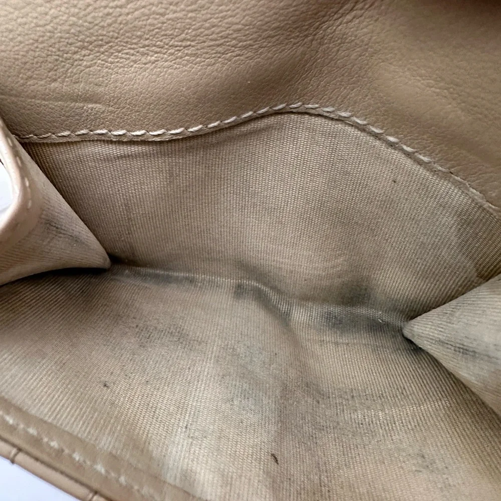 Dior Beige Patent Leather/Leather Trifold Wallet Made in Italy 43-MA-0290